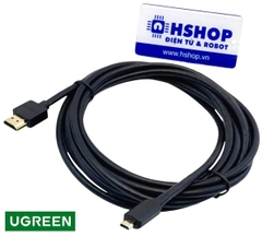 Cáp Micro HDMI to HDMI dài 3m hỗ trợ 4K@60Hz cao cấp 30104 chính hãng Ugreen