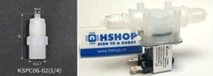 Đầu chuyển KSPC6-02 (1/4) cho Van điện từ Kamoer Solenoid Valve KVE21PS24N2N651 24VDC