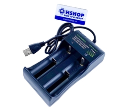 Sạc pin 2 ngăn cổng USB Lithium-ion 14500 / 18650 / 21700 Battery Charger