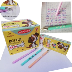[Lẻ 1 cây] Bút viết gel tẩy xoá được Gstar ER-01 / ER01 mực xanh / tím ngòi 0.5mm