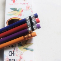 [Lẻ 1 cây] Bút viết chì gỗ Gstar ruột đen QQQ ngòi H.2B
