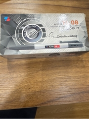 Hộp 20 cây bút viết bi bấm Thiên Long TL08 / TL-08 ngòi 0.8mm mực xanh / đỏ / đen cổ điển