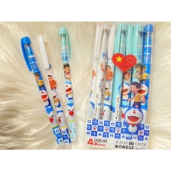 Bút viết gel nước xoá được Aodemei K3130 / K3134 hình Doraemon 0.38mm / 0.5mm