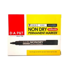 [NONDRY] Hộp 12 cây bút viết lông dầu D-A P&T Nondry / Non dry (Sản xuất tại Hàn Quốc)