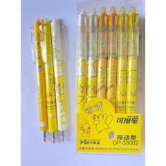 [BẤM - Lẻ 1 cây] Bút viết bi BẤM xoá được Kecabi ngòi 0.5mm mực xanh / tím nhiều mẫu ngẫu nhiên