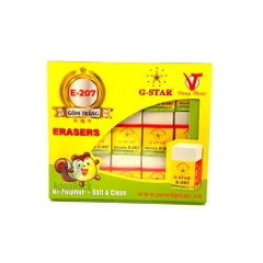 Hộp 30 viên cục gôm tẩy xoá Gstar E207/ E-207 ruột trắng