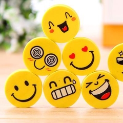 Combo 4 gôm tẩy chì hình mặt cười biểu cảm dễ thương