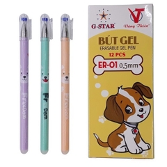 Hộp 12 cây bút viết gel tẩy xoá được Gstar ER-01 / ER01 0.5mm