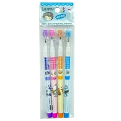 Vỉ 4 Cây Bút Viết Chì Khúc Lantu / Lantoo 168 / 169 cute