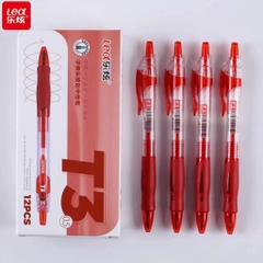 [Lẻ 1 cây] Bút viết gel nước bấm LEX / LEA / King T3 ngòi 0.5mm mực xanh / tím / đỏ / đen