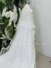 Veils Viền Ren 2 Tầng - chiều dài 3m