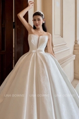 Váy Cưới Satin Gân Nổi Cao Cấp CD36 - UNA GOWNS