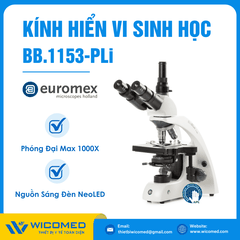 Kính Hiển Vi Sinh Học 3 Mắt 1000 Lần Euromex BB.1153-PLi