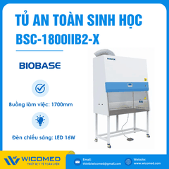 Tủ An Toàn Sinh Học Cấp II Kiểu B2 1873mm Biobase BSC-1800IIB2-X