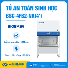 Tủ An Toàn Sinh Học Cấp II Kiểu B2 1383mm Biobase BSC-4FB2-NA(4')