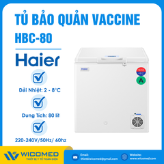 Tủ Trữ Vacxin 80 Lít Haier HBC-80