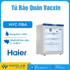 Tủ Bảo Quản Vacxin 2 - 8 Độ 118 Lít Haier HYC-118A | Cửa Kính