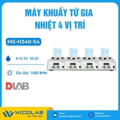 Máy Khuấy Từ Gia Nhiệt 4 Vị Trí Dlab MS-H340-S4 | Tối đa 340 độ C