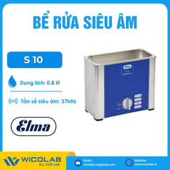 Bể Rửa Siêu Âm Không Gia Nhiệt Elma - Đức S 10 | 0.8 Lít