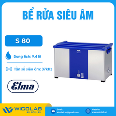 Bể Rửa Siêu Âm Không Gia Nhiệt Elma - Đức S 80 | 9.4 Lít
