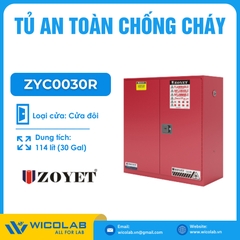 Tủ Đựng Hóa Chất An Toàn Chống Cháy Zoyet - Trung Quốc ZYC0030R | 114 Lít