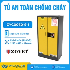 Tủ Đựng Hóa Chất Chống Cháy 90 Phút Zoyet - Trung Quốc ZYC0060-9-1 | 60 Gal