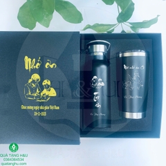 Bộ Quà Tặng Bình và Ly Giữ Nhiệt – Khắc Theo Yêu Cầu