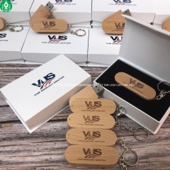 Quà Tặng Công Nghệ, Usb Gỗ Khắc Logo VUS