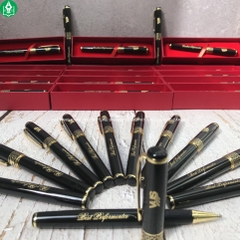 Bút Ký Kim Loại Tổ Ong Kèm Hộp Giấy Khắc Logo VUS