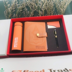 Bộ Giftset Doanh Nghiệp 4 Sản Phẩm (Sổ Tay, Bút Ký, Bình Giữ Nhiệt, Hộp Name Card)