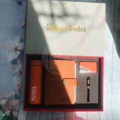 Bộ Giftset Doanh Nghiệp 4 Sản Phẩm (Sổ Tay, Bút Ký, Bình Giữ Nhiệt, Hộp Name Card)
