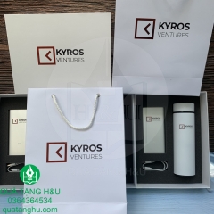 Bộ Giftset Pin sạc Xiaomi Và Bình Giữ Nhiệt In Logo - Có Hộp Đựng Và Túi Giấy Sang Trọng