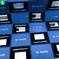 Bộ Quà Tặng 2 Sản Phẩm Bút Ký Kết Hợp Hộp Đựng Name Card Khắc Logo Manulife