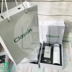 Bộ Quà Tặng Doanh Nghiệp Pin Sạc Kết Hợp Bình Giữ Nhiệt In Logo