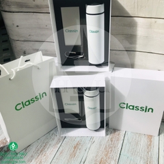 Bộ Quà Tặng Doanh Nghiệp Pin Sạc Kết Hợp Bình Giữ Nhiệt In Logo