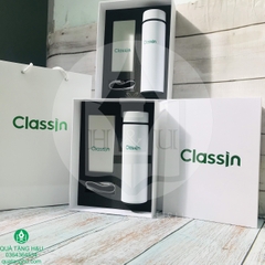 Bộ Quà Tặng Doanh Nghiệp Pin Sạc Kết Hợp Bình Giữ Nhiệt In Logo