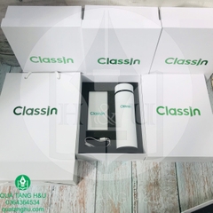 Bộ Quà Tặng Doanh Nghiệp Pin Sạc Kết Hợp Bình Giữ Nhiệt In Logo