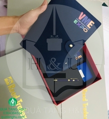 Bộ Quà Tặng Giftset 4 Sản Phẩm - Binh Nước, Sổ Tay, Bút Ký, Hộp Name card