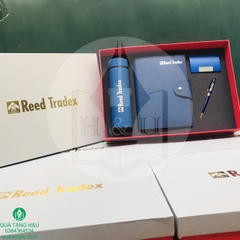 Bộ Quà Tặng Giftset 4 Sản Phẩm - Binh Nước, Sổ Tay, Bút Ký, Hộp Name card
