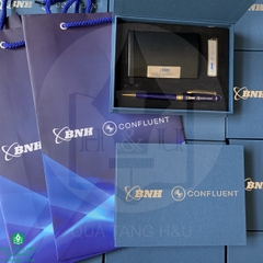 Set Quà Tặng In Logo USB – Hộp Name Card – Bút Ký Kèm Hộp Quà Và Túi Đựng