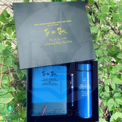 Bộ Quà Tặng Khắc Theo Yêu Cầu – Sổ Tay, Bút Kim Loại, Bình Giữ Nhiệt
