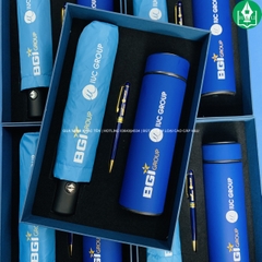 Gift Set Bình – Bút – Dù In Logo | Bộ Quà Tặng Doanh Nghiệp Cao Cấp, Ý Nghĩa