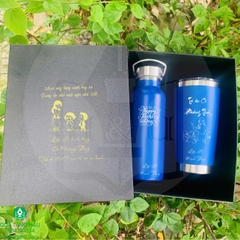 Bộ Quà Tặng Bình và Ly Giữ Nhiệt – Khắc Theo Yêu Cầu