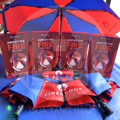 Ô Dù Cầm Tay Gấp Gọn In Logo - Dù Gập 3 Tự Động 2 Chiều