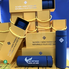 Quà Tặng Bình Giữ Nhiệt Hiển Thị Nhiệt Độ Và Hộp Dây Xách In Logo