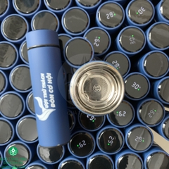 Quà Tặng Bình Giữ Nhiệt Hiển Thị Nhiệt Độ Và Hộp Dây Xách In Logo