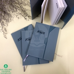Sổ Da PU Cao Cấp Dán Gáy Mix Da A5 Dập Logo - Sự Lựa Chọn Hoàn Hảo Cho Doanh Nghiệp
