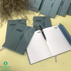 Sổ Da PU Cao Cấp Dán Gáy Mix Da A5 Dập Logo - Sự Lựa Chọn Hoàn Hảo Cho Doanh Nghiệp