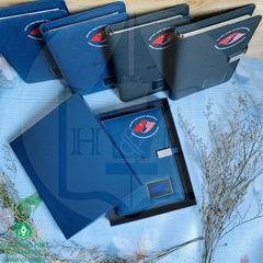 Sổ Sạc Đa Năng, Sổ Bìa Da Kiêm Sạc Dự Phòng In Logo Làm Quà Tặng