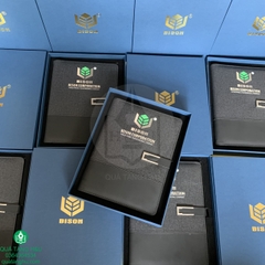 Sổ Tay Bìa Còng Da Pu In Logo - Quà Tặng Doanh Nghiệp Sang Trọng Từ Nhà H&U